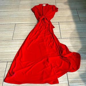 Gorgeous Michael Kors asymmetrical dress with tie.